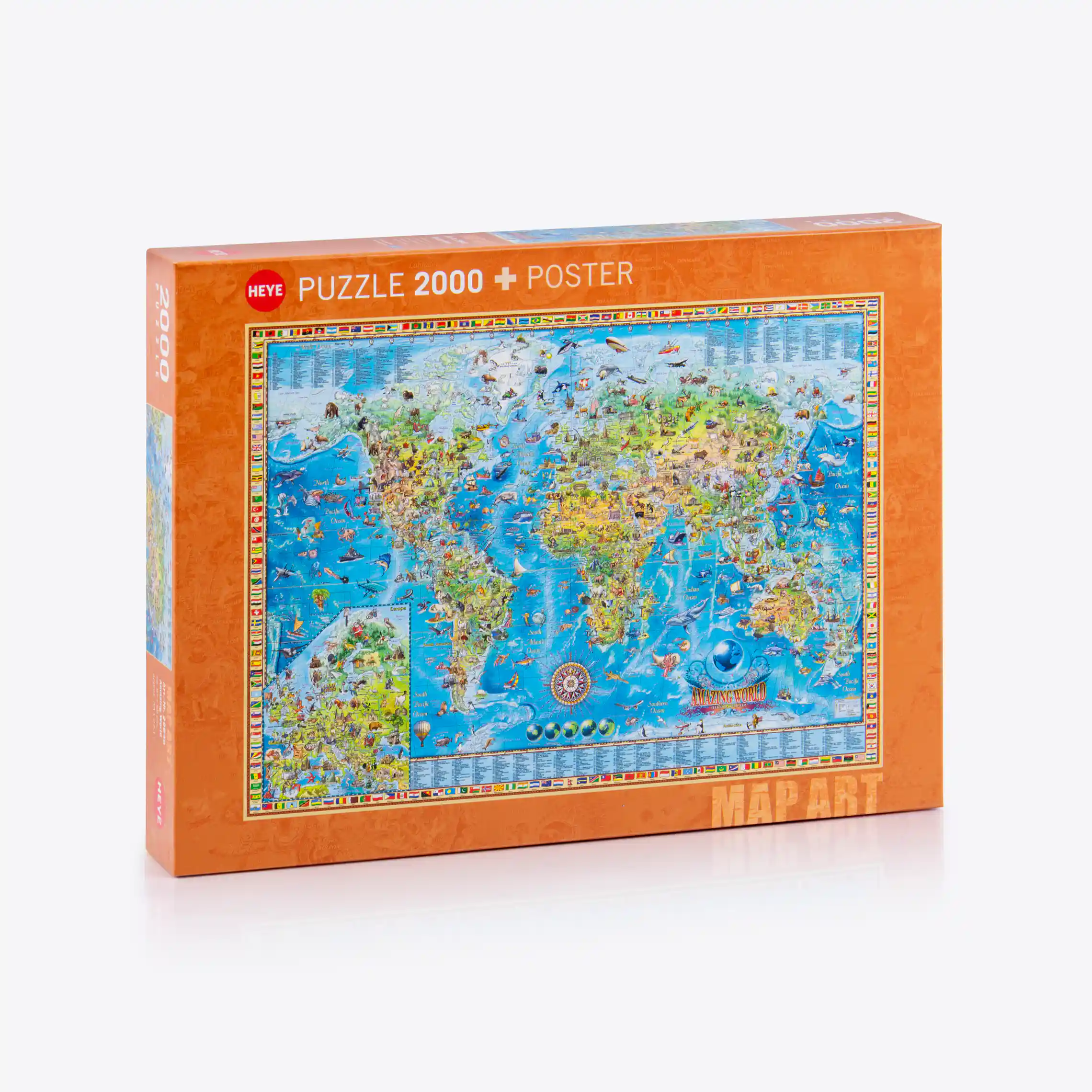 ジグソーパズル HEYE PAZZLE(2000piece) Map Art 29845 ジグソーパズル HEYE PAZZLE(2000piece) Map Art 29845 The World