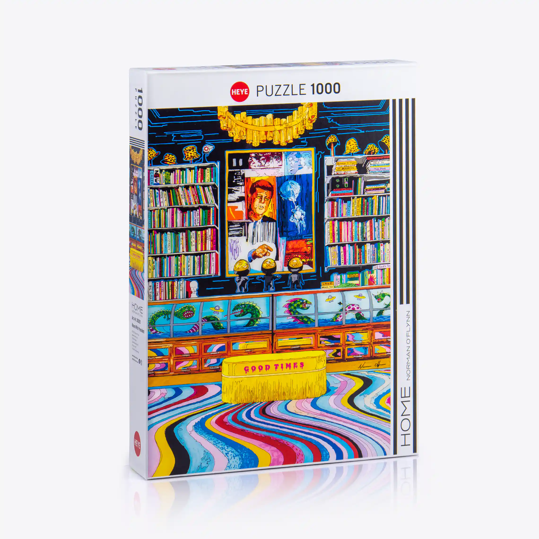 1000ピース HEYE PUZZLE ヘイパズル Norman O'Flynn : Room With President Housemates - 1000 Piece Jigsaw Puzzle by Heye | Puzzle Warehouse