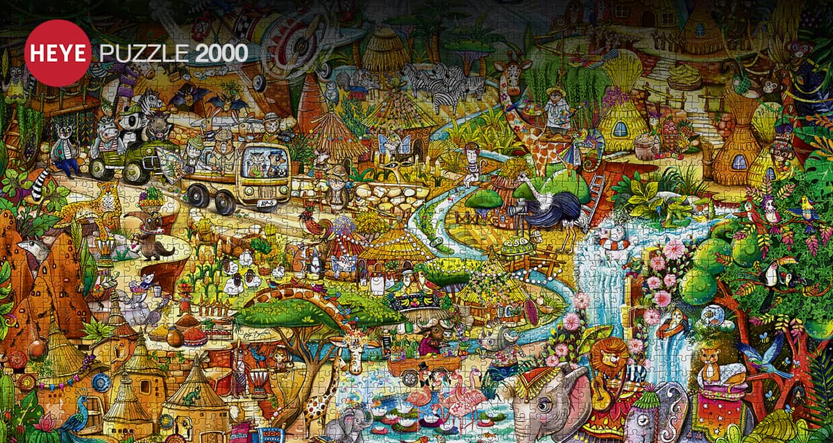 Safári exótico, quebra-cabeça Heye 2000 peças