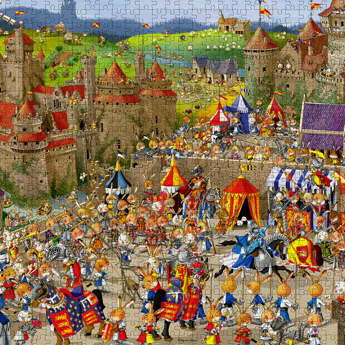 Quebra Cabeça Castelo Medieval 1000 Peças Pais e filhos