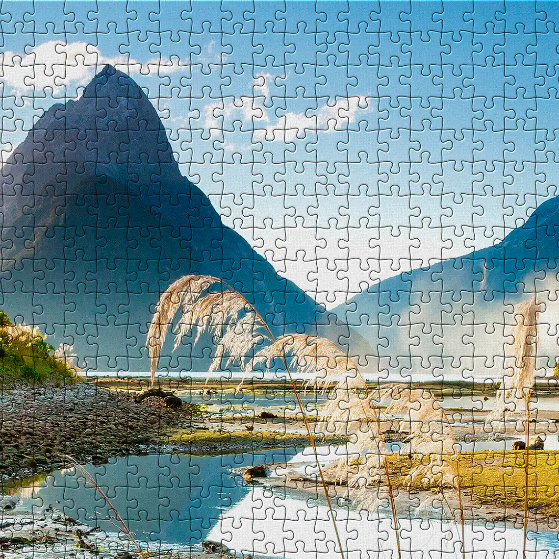 Fiorde Milford Sound, quebra-cabeça Heye 1000 peças