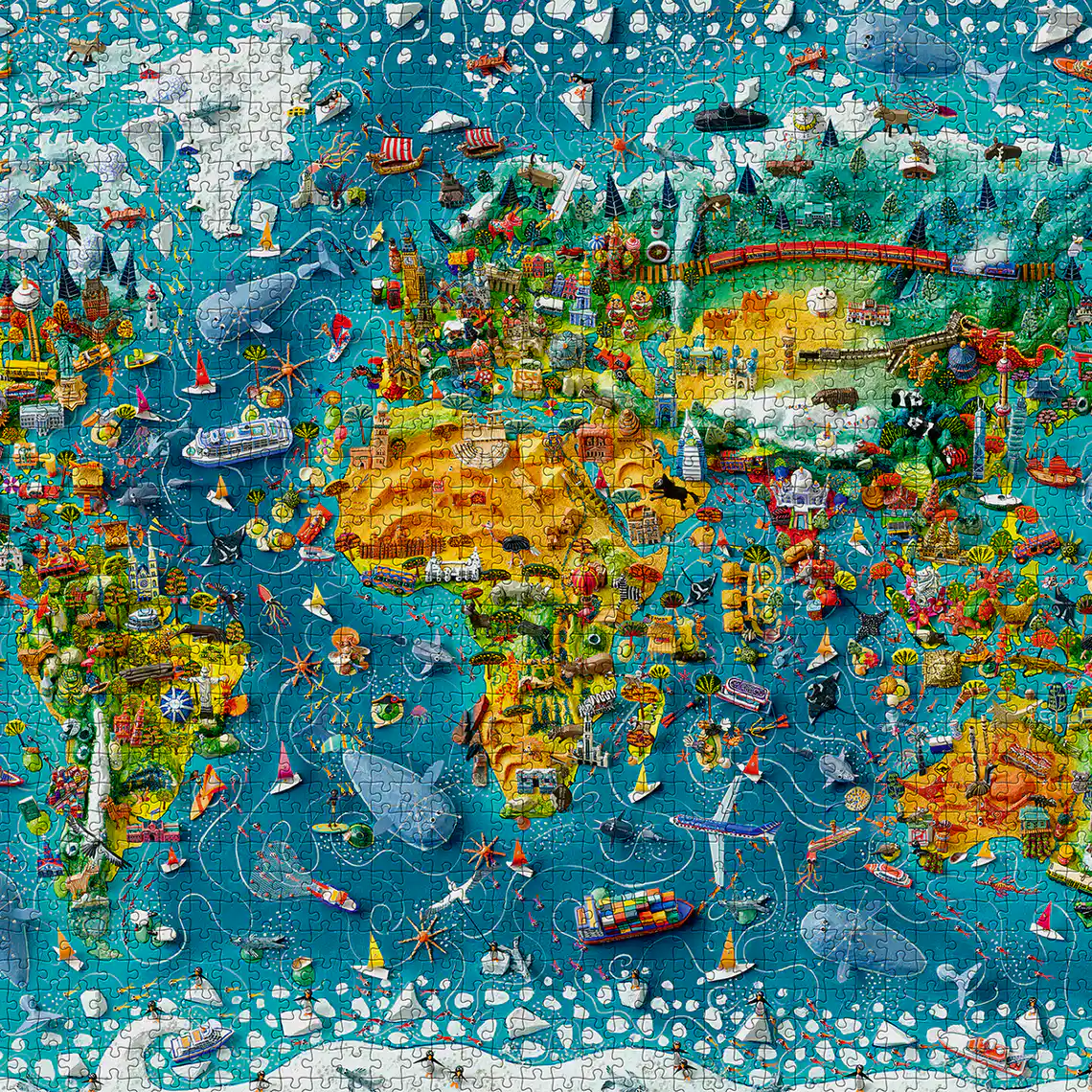 Coleção 'Arte com mapas' - Heye Puzzle Brasil