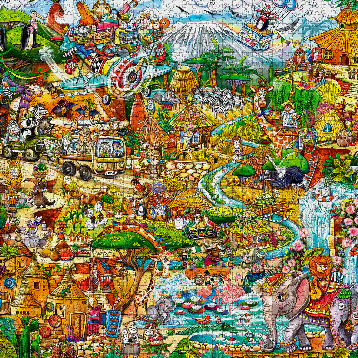 Safári exótico, quebra-cabeça Heye 2000 peças