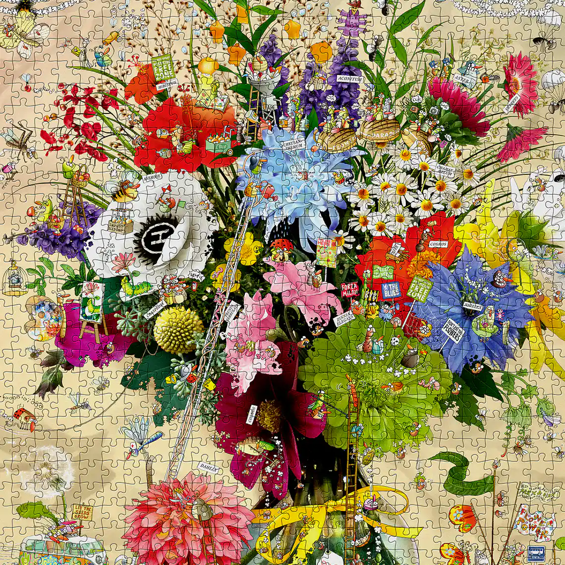 Vida de flor, quebra-cabeça Heye 1000 peças